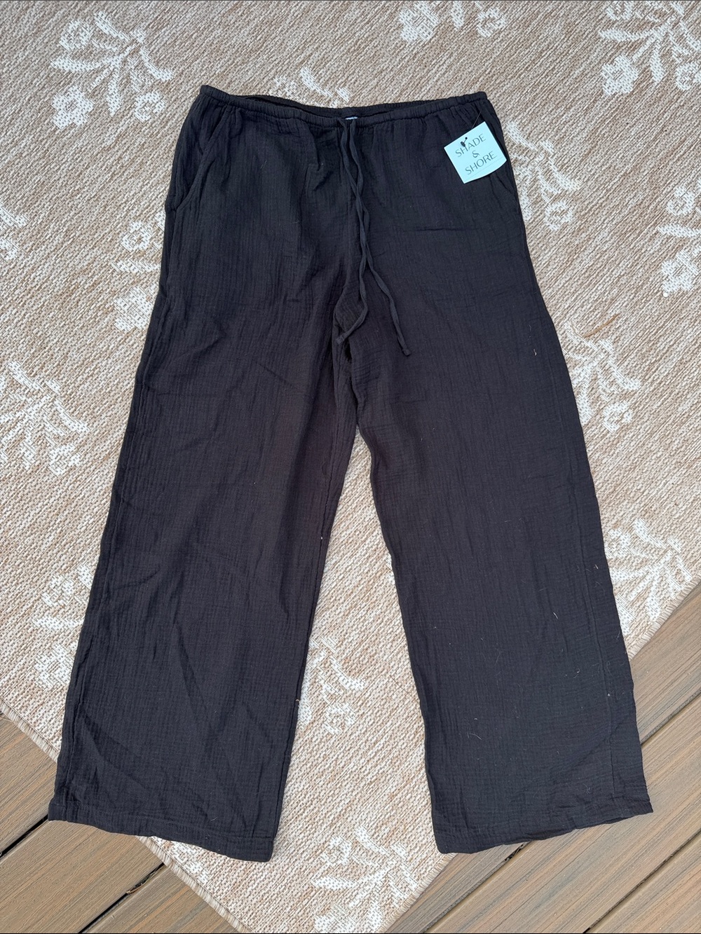 NWT Shade & Shore Black womens Drawstring Jogger Pants